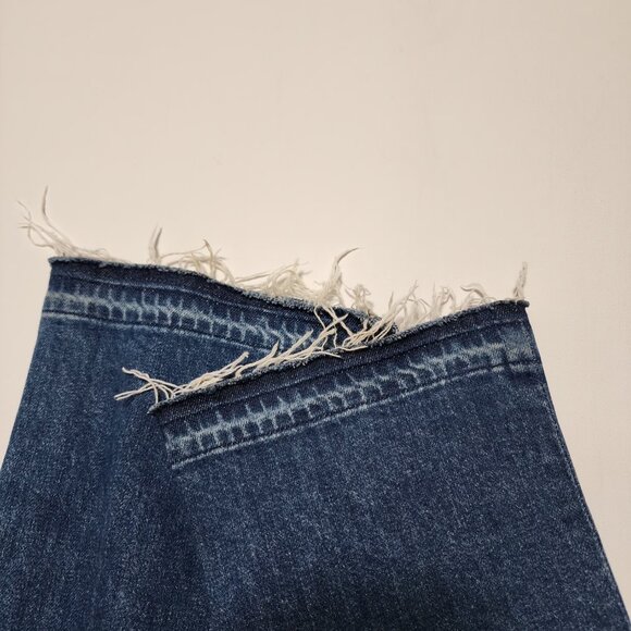 Derek Lam 10 Crosby Patchwork Gia Mid Rise Cropped Flare Jeans - Picture 6 of 10